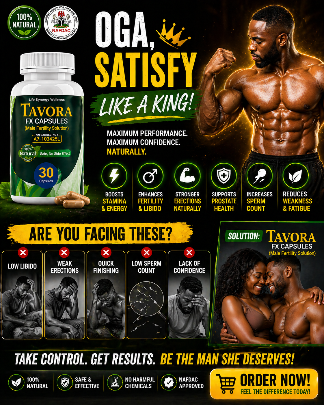 TAVORA FX Capsules — Male Performance Restoration