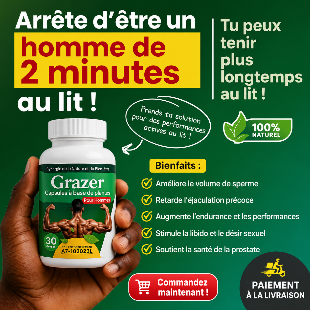 Grazer Herbal Capsule Pour Hommes